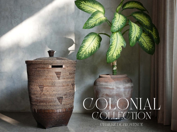 Colonial K&ouml;rbe aus Rattan