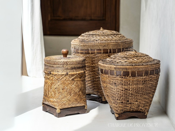 Colonial Korb mit Deckel &ndash; Charme de Provence