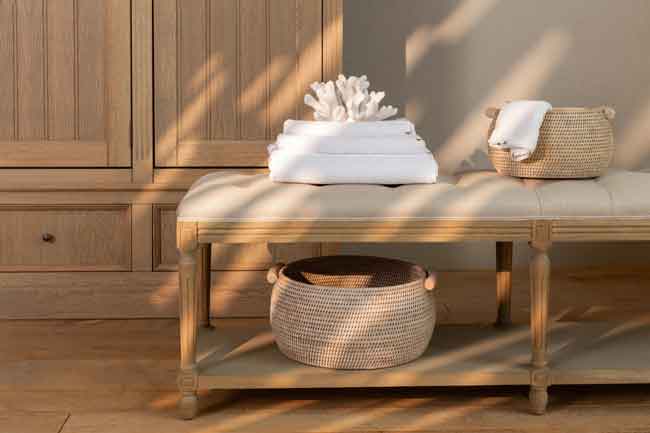 Sitzbank Matera mit Körben – Charme de Provence