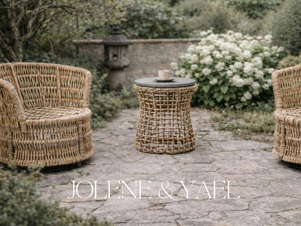 Sidetables Polyrattan &ndash; Charme de Provence