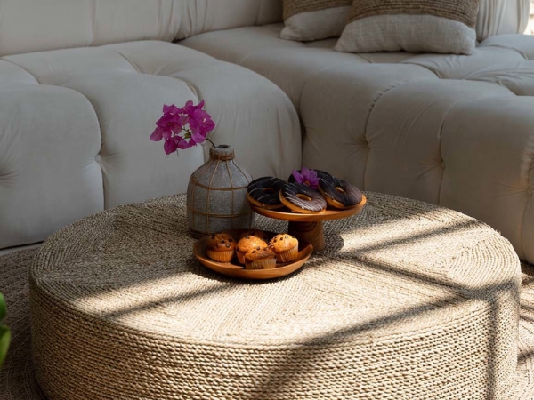 Seegraskorb und Raffia Deluxe Basket mit Fransen &mdash; Charme de Provence