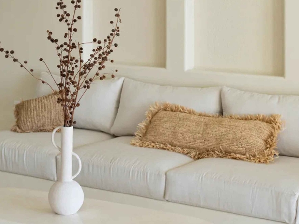 Seegras Pouf Huge als Couchtisch &mdash; Charme de Provence